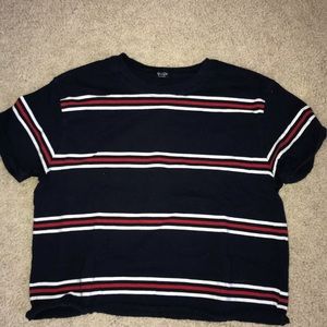 Blue red and white striped Brandy Melville shirt